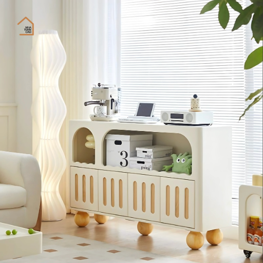 BRUNA, Tủ lưu trữ phong cách hiện đại, TLT_030, 140x40x80cm, Gỗ MDF phủ sơn 2K, Nội thất Nhà trên cao