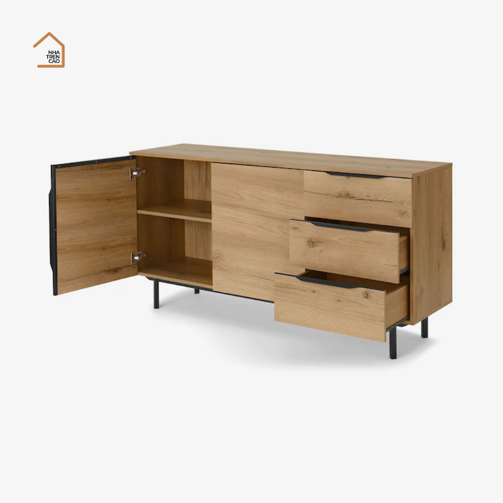 RIA, Tủ lưu trữ trang trí, TLT_075, 150x40x70cm, Nội thất Nhà trên cao