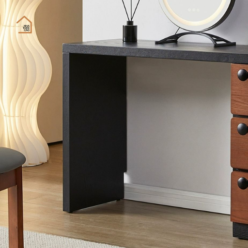 BOHI, Bàn làm việc sang trọng hiện đại 6 hộc tủ, BLV_022, 120x40x75cm, Plywood phủ Veneer, Nội thất Nhà Trên Cao