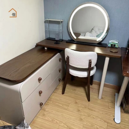 DIDI, Bàn làm việc sang trọng hiện đại, BLV_019, 120x40x75cm, Plywood phủ Veneer, Nội thất Nhà Trên Cao