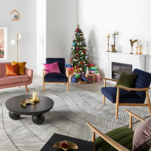 VIVIAN - Bàn trà phòng khách phong cách hiện đại, BT_007, 60x32cm, Plywood phủ Veneer, Nội thất Nhà trên cao