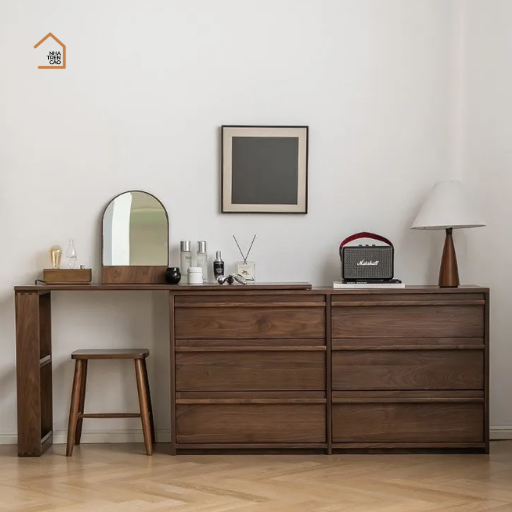 TAMO, BLV_024, Bàn làm việc sang trọng thanh lịch, 120x40x75cm, Plywood phủ Veneer, Nội thất Nhà Trên Cao