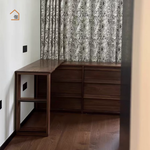 TAMO, BLV_024, Bàn làm việc sang trọng thanh lịch, 120x40x75cm, Plywood phủ Veneer, Nội thất Nhà Trên Cao