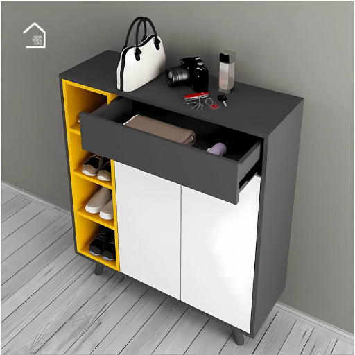 OLGA, Tủ giày đa năng hiện đại, TG_014, 100x35x110cm, MDF phủ Melamine, Nội thất Nhà trên cao