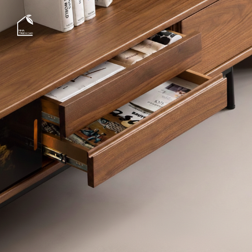 SOLIN, TTV_091, Tủ tivi hiện đại sang trọng, 180x30x40cm, Plywood phủ Veneer, Nội thất Nhà trên cao