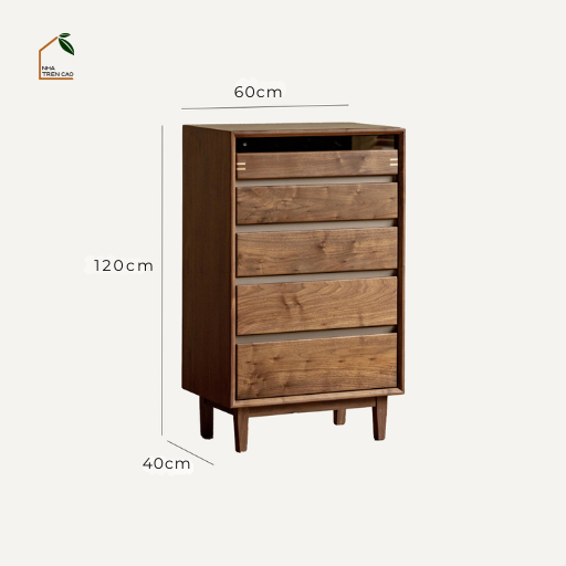 HONA, 60x40x120cm, Tủ lưu trữ sang trọng, TLT_090, Plywood phủ veneer, Nội thất Nhà trên cao