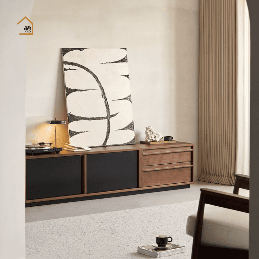 LINEA, Tủ TV Hiện Đại Tinh Giản, TTV_092, 180x40x50cm, Gỗ Plywood Phủ Veneer, Nội Thất Nhà Trên Cao