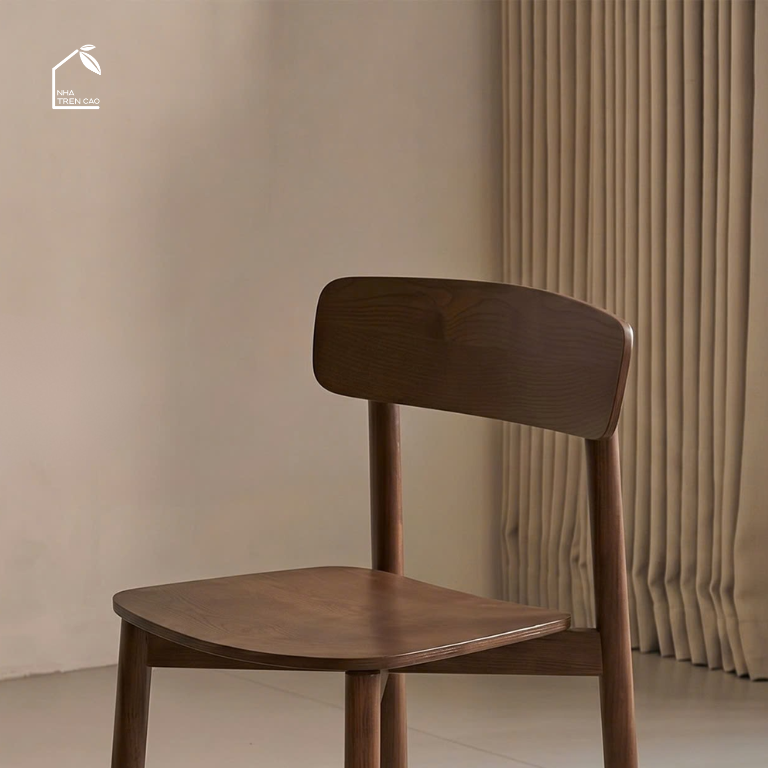 SOLIN, GD_005, ghế đơn tiện ích phong cách Mid-century, 44x49x79cm, Plywood phủ veneer, Nội thất Nhà trên cao