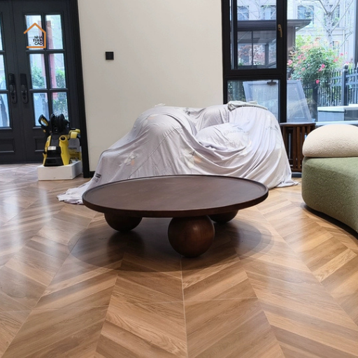 VIVIAN - Bàn trà phòng khách phong cách hiện đại, BT_007, 60x32cm, Plywood phủ Veneer, Nội thất Nhà trên cao