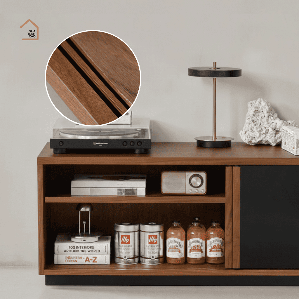 LINEA, Tủ TV Hiện Đại Tinh Giản, TTV_092, 180x40x50cm, Gỗ Plywood Phủ Veneer, Nội Thất Nhà Trên Cao