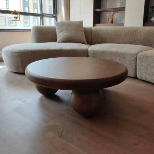 VIVIAN - Bàn trà phòng khách phong cách hiện đại, BT_007, 60x32cm, Plywood phủ Veneer, Nội thất Nhà trên cao