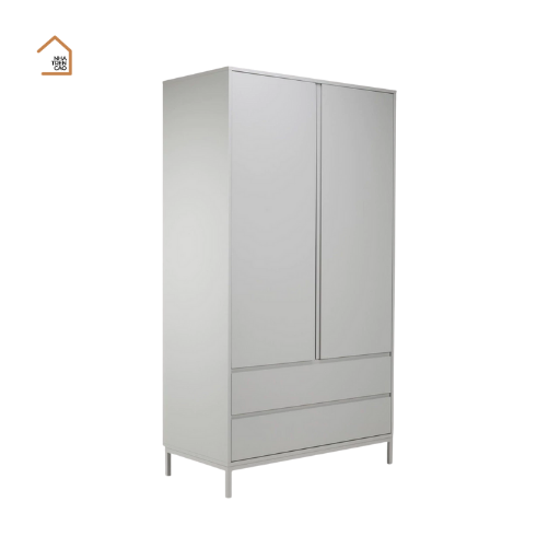 OKARI, Tủ quần áo hiện đại sang trọng, TQA_026, 100x60x200cm, MDF phủ sơn 2K, Nội thất Nhà trên cao