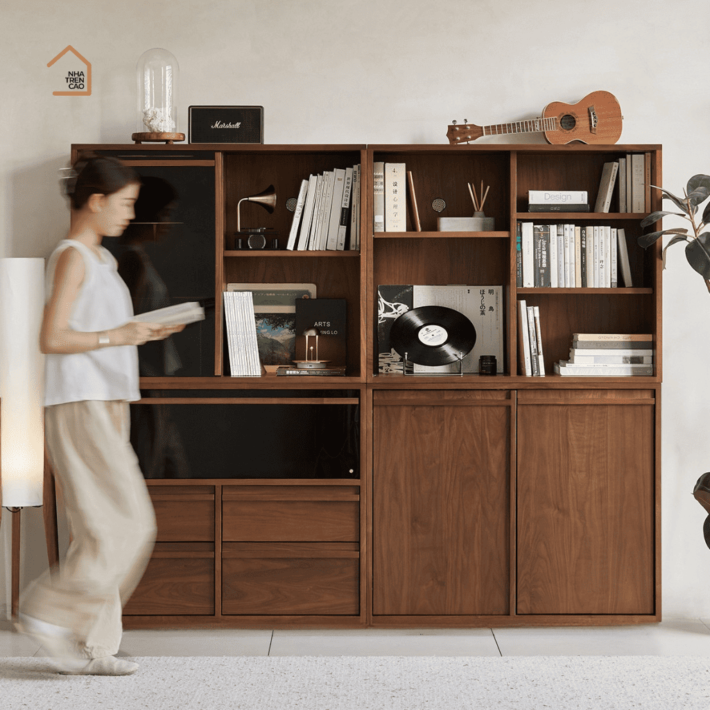 LINEA, Tủ lưu trữ ghép nối hiện đại, TLT_091, 70x40x70cm, Gỗ Plywood Phủ Veneer, Nội Thất Nhà Trên Cao