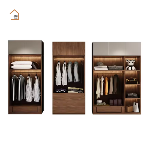 BRUNO, Tủ quần áo hiện đại sang trọng, TQA_002, 240x60x200cm, Nội thất Nhà trên cao