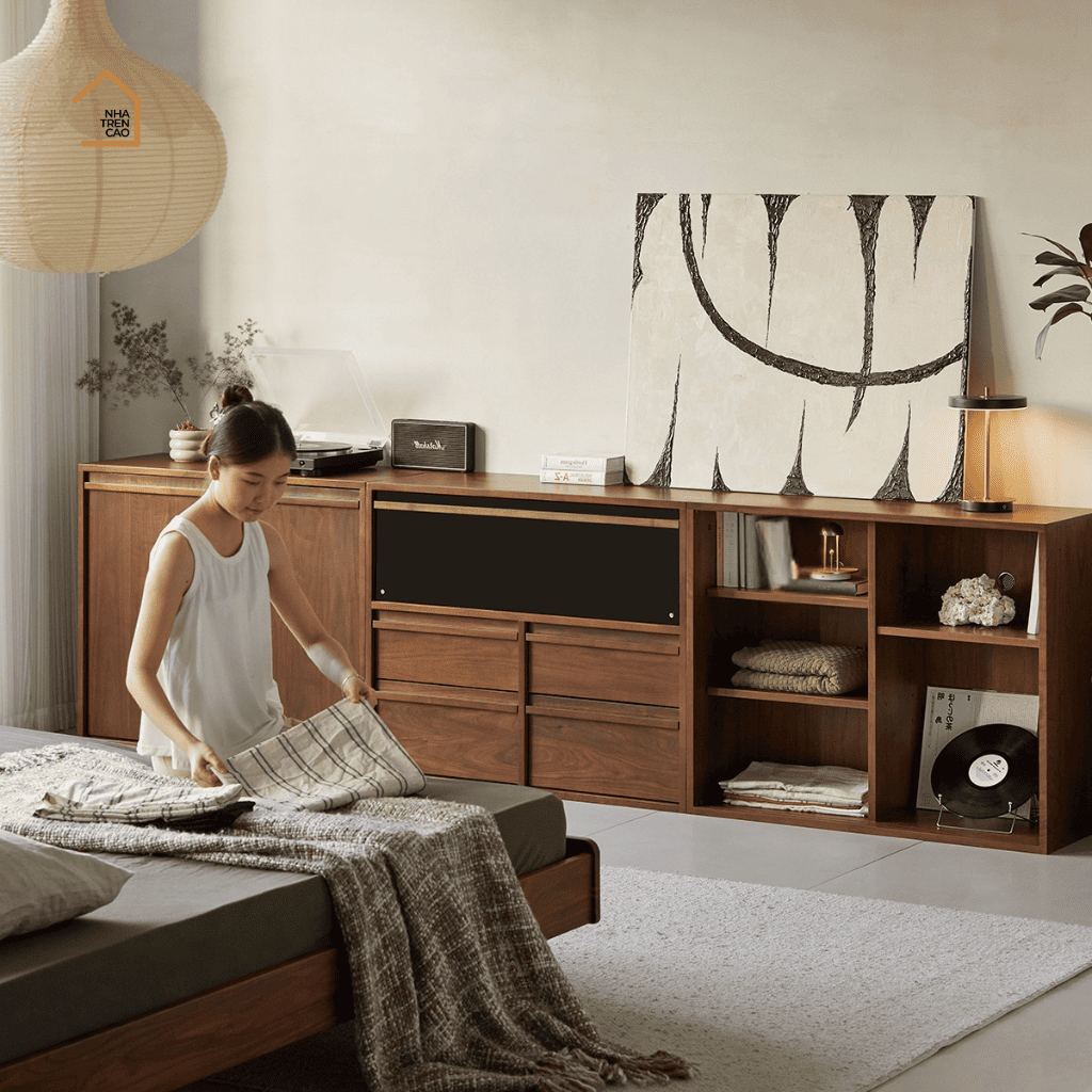 LINEA, Tủ lưu trữ ghép nối hiện đại, TLT_091, 70x40x70cm, Gỗ Plywood Phủ Veneer, Nội Thất Nhà Trên Cao