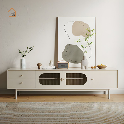 CICI, Kệ tivi phối kính, đa năng, TTV_041, 180x40x55cm, MDF phủ sơn 2K, Nội thất Nhà Trên Cao