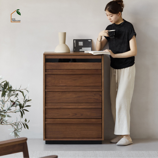 LINEA, TLT_092, Tủ Lưu Trữ Đứng Thanh Lịch, 60x40x100cm, Gỗ Plywood Phủ Veneer, Nội Thất Nhà Trên Cao