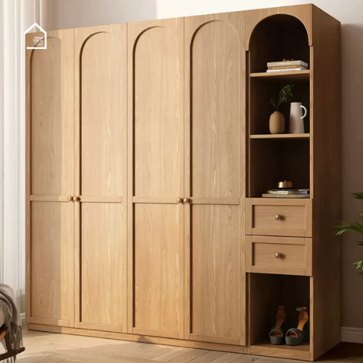 AMEE, Tủ quần áo hiện đại sang trọng, TQA_034, 200x60x200cm, Nội thất Nhà trên cao