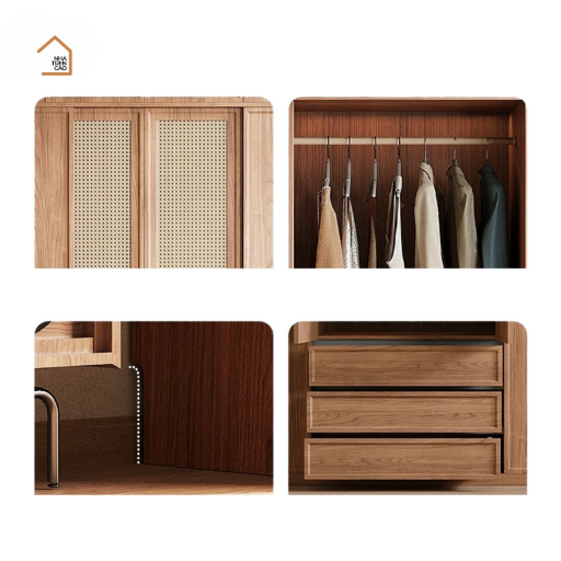 VERA, TQA_039, Tủ quần áo hiện đại sang trọng, 160x60x200cm, Nội thất Nhà trên cao