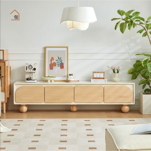 BOEY, Kệ tivi phong cách Japandi, cánh tủ vân gỗ , TTV_036, 180x40x50cm, Nội thất Nhà Trên Cao