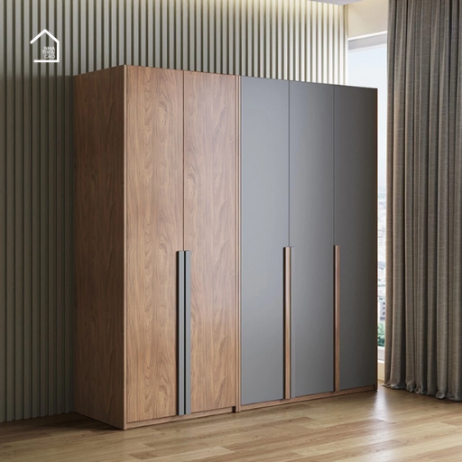 BRUCIE, Tủ quần áo hiện đại sang trọng, TQA_015, 200x60x200cm, Nội thất Nhà trên cao