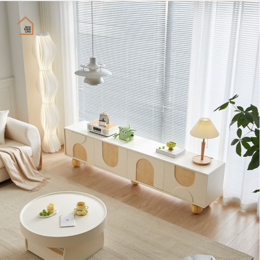 BRUNA, TTV_034, Kệ tivi phong cách Japandi hiện đại,180x40x50cm, MDF phủ sơn 2K, Nội thất Nhà Trên Cao