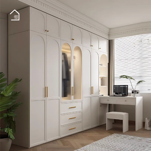 SUGOI, TQA_011, Tủ quần áo phong cách hiện đại thanh lịch, 200x55x248cm, Nội thất Nhà trên cao