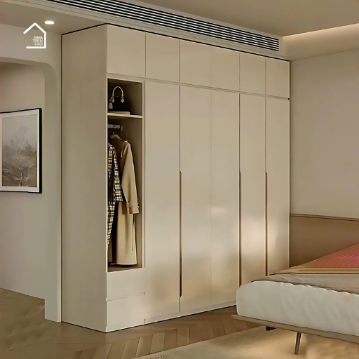 ALICE, Tủ quần áo phong cách hiện đại thanh lịch, TQA_033, 200x55x250cm, Gỗ MDF phủ Melamine, Nội thất Nhà trên cao