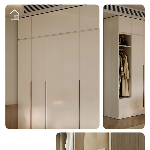 ALICE, Tủ quần áo phong cách hiện đại thanh lịch, TQA_033, 200x55x250cm, Gỗ MDF phủ Melamine, Nội thất Nhà trên cao