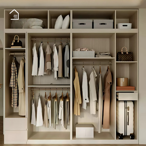 ALICE, Tủ quần áo phong cách hiện đại thanh lịch, TQA_033, 200x55x250cm, Gỗ MDF phủ Melamine, Nội thất Nhà trên cao