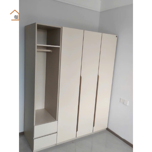 ALICE, Tủ quần áo phong cách hiện đại thanh lịch, TQA_033, 200x55x250cm, Gỗ MDF phủ Melamine, Nội thất Nhà trên cao