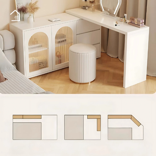 OFELIA, Bàn trang điểm kết hợp bàn làm việc 3 hộc, BTD_015, 120x40x75cm, MDF phủ Melamine, Nội thất Nhà Trên Cao