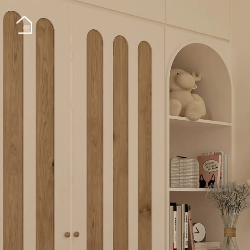 BRUNA, Tủ quần áo phong cách tối giản hiện đại, TQA_020, 140x55x240cm, Gỗ MDF phủ sơn 2K, Nội thất Nhà trên cao