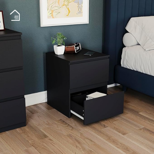 MAL, Tủ đầu giường 2 ngăn kéo, TDG_001, 40x40x45cm, Nội thất Nhà Trên Cao