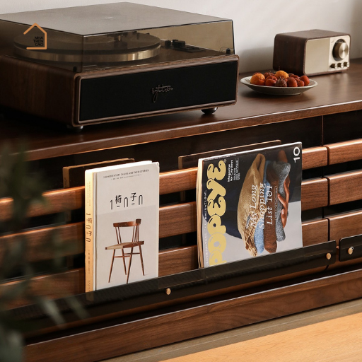 KAVA, Kệ tivi hiện đại có đèn trang trí, TTV_089, 210x40x45cm, Gỗ cao su phủ Veneer, Nội thất Nhà trên cao
