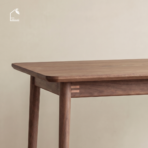 HONA, BA_002, bàn ăn gia đình phong cách Japandi thanh lịch, 160x80x76cm, Plywood phủ veneer, Nội thất Nhà trên cao