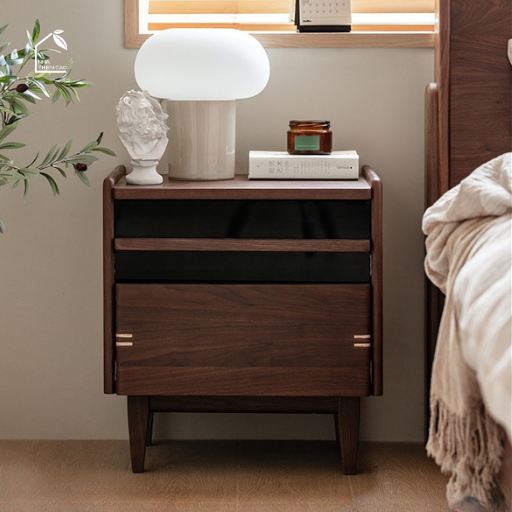 HONA, TDG_008, Tủ đầu giường trang trí nhỏ gọn, 45x35x55cm, Plywood phủ Veneer, Nội thất Nhà trên cao