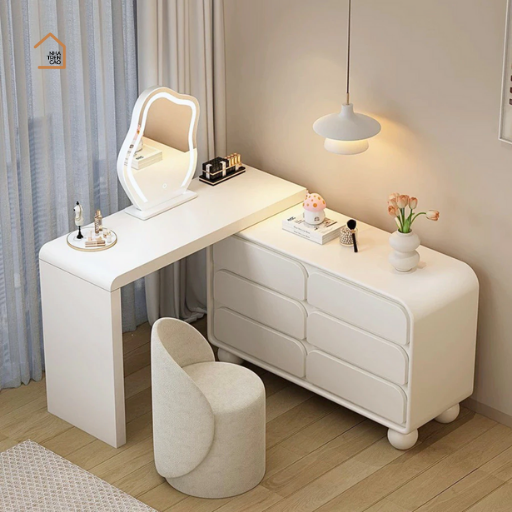 OKARIA, BTD_016, Bàn trang điểm nhỏ gọn hiện đại, 120x40x75cm, MDF phủ sơn 2K, Nội thất Nhà Trên Cao