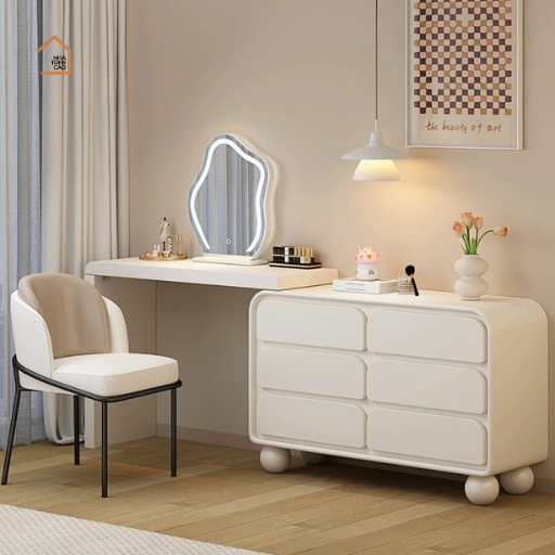 OKARIA, BTD_016, Bàn trang điểm nhỏ gọn hiện đại, 120x40x75cm, MDF phủ sơn 2K, Nội thất Nhà Trên Cao