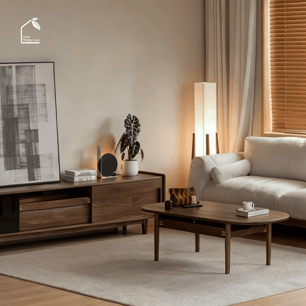 HONA, BT_013, Bàn trà phong cách sang trọng, 100x50x40cm, Plywood phủ veneer, Nội thất Nhà trên cao