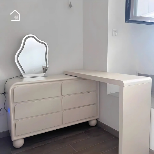 OKARIA, BTD_016, Bàn trang điểm nhỏ gọn hiện đại, 120x40x75cm, MDF phủ sơn 2K, Nội thất Nhà Trên Cao