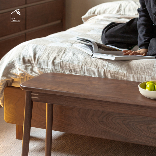 HONA, GB_001, ghế băng tiện ích phong cách cổ điển, 130x30x43cm, Plywood phủ veneer, Nội thất Nhà trên cao