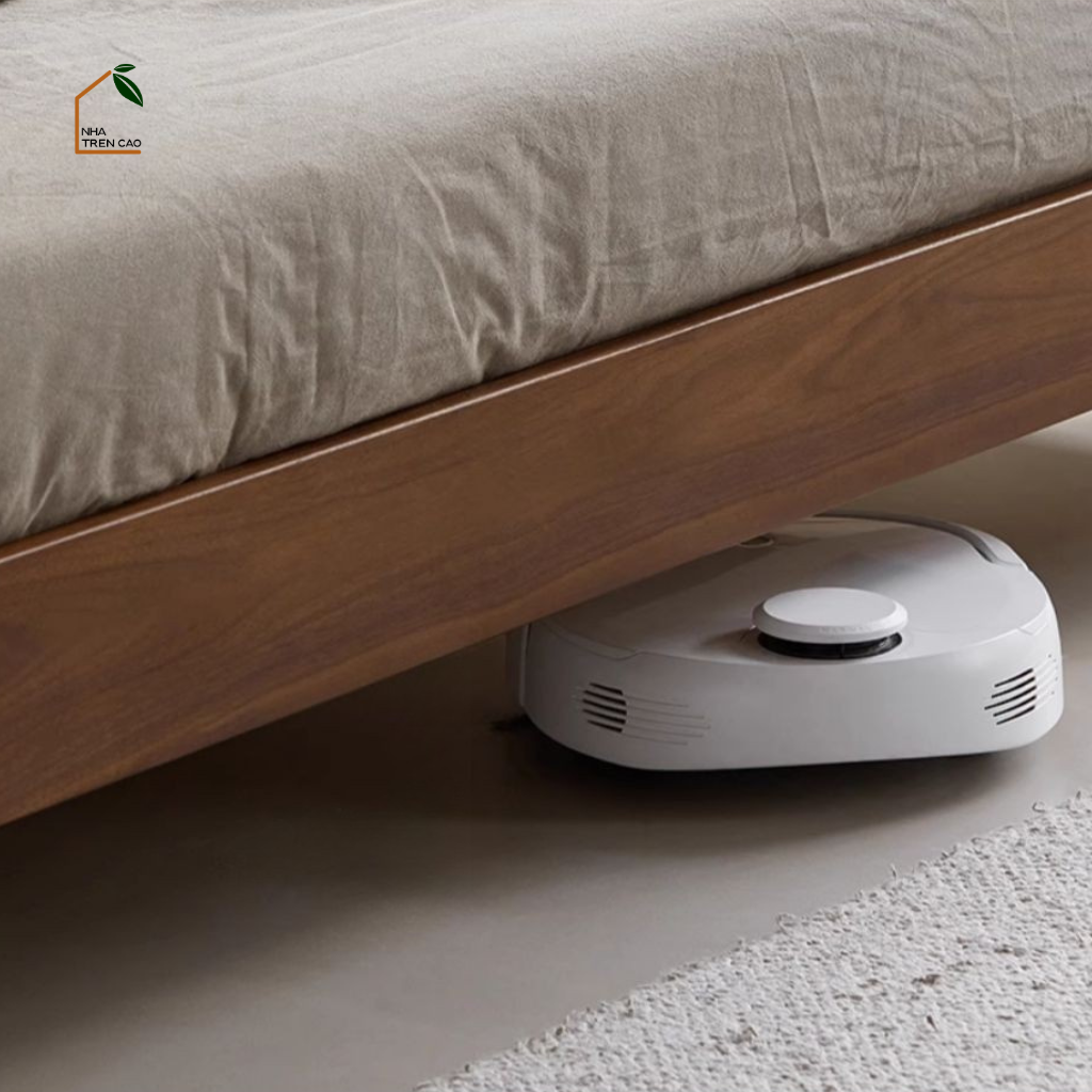 HONA, GN_017, Giường ngủ phong cách sang trọng tối giản, 200x160x100cm, Plywood phủ Veneer, Nội thất Nhà trên cao