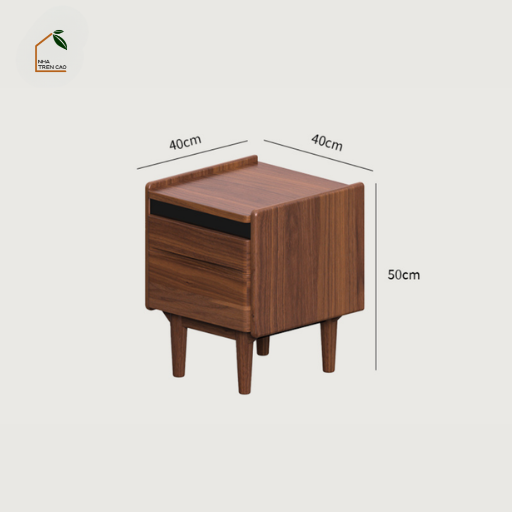 SERI, TDG_011, Tủ Đầu Giường Nhỏ Gọn Tiện Dụng, 40x40x50cm, Gỗ Plywood Phủ Veneer, Nội Thất Nhà Trên Cao