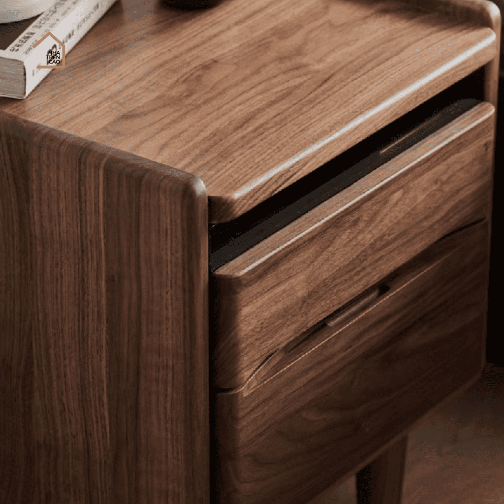 SERI, Tủ Đầu Giường Nhỏ Gọn Tiện Dụng, TDG_011, 40x40x50cm, Gỗ Plywood Phủ Veneer, Nội Thất Nhà Trên Cao