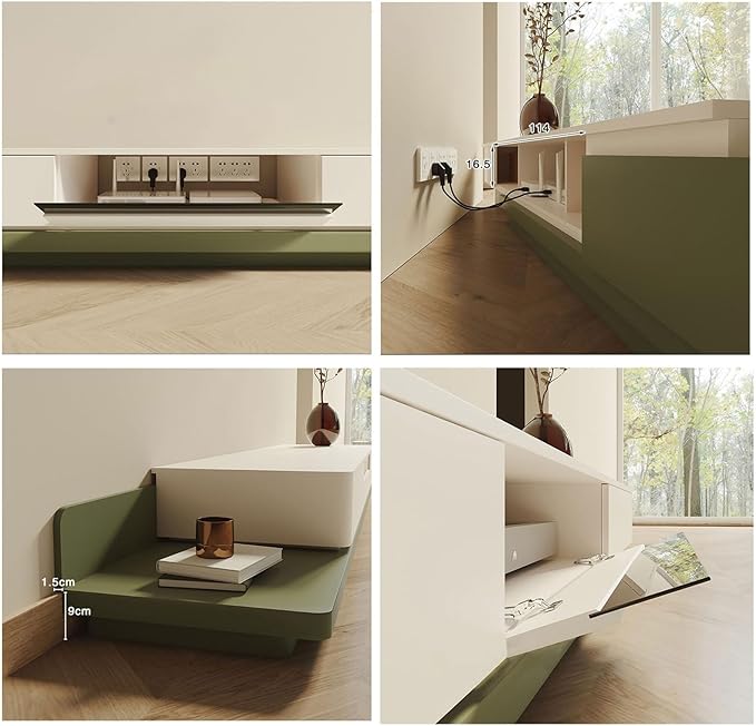 HILMA, TTV_071, Kệ tivi kết hợp lưu trữ, 200x40x40cm, MDF phủ sơn 2K, Nội thất Nhà Trên Cao