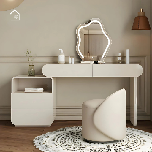 OLIVE, BTD_017,  Bàn trang điểm hiện đại,120x40x75cm, MDF phủ sơn 2K, Nội thất Nhà Trên Cao