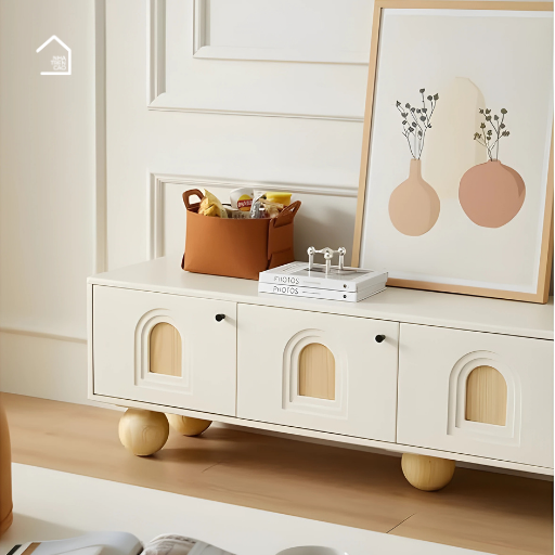 BELL, Kệ tivi phong cách Japandi hiện đại, TTV_032, 180x40x50cm, MDF phủ sơn 2K, Nội thất Nhà Trên Cao