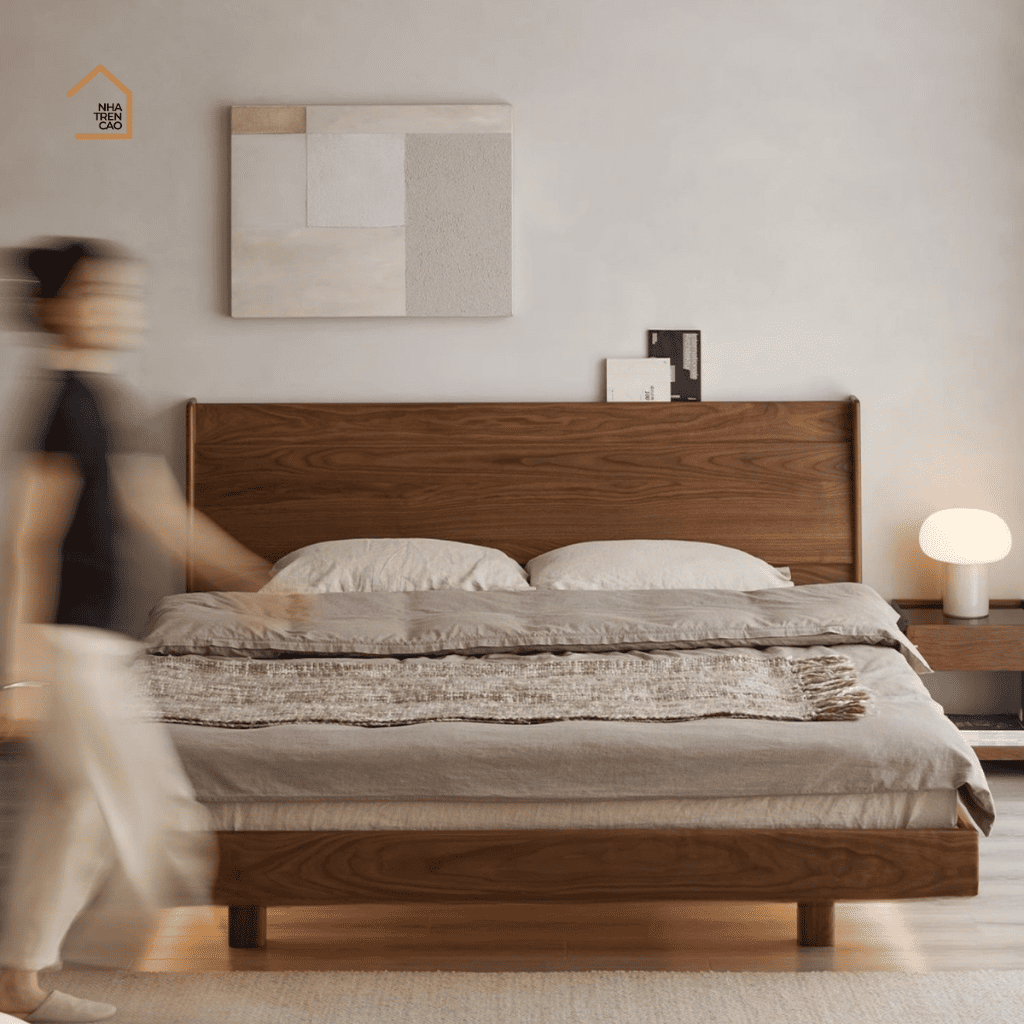 MORI, Giường ngủ phong cách Japandi tối giản, GN_016, 200x160x100cm, Nội thất Nhà trên cao