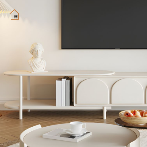 FRANKIE, Kệ tivi kết hợp trang trí phong cách hiện đại, MDF phủ sơn 2K, TTV_062, 220x40x50cm, Nội thất Nhà Trên Cao